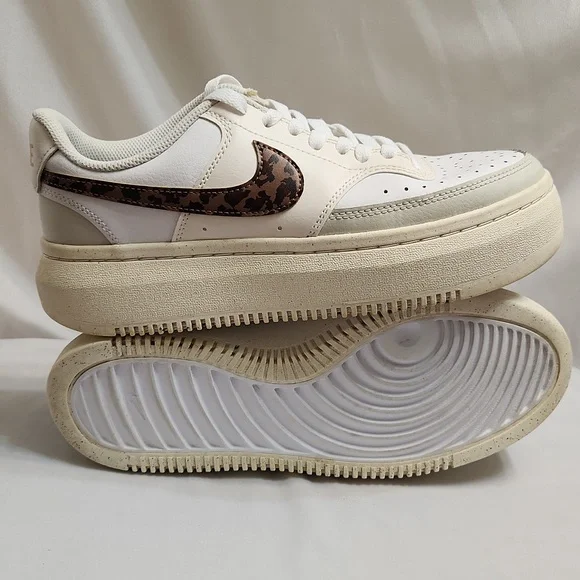 Nike Court Vision Alta Leopard Print Low Lace-up Sneakers (Size 9) - Picture 7 of 13